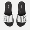 MICHAEL MICHAEL KORS Women's MK Slide Sandals - Silver - Image 1