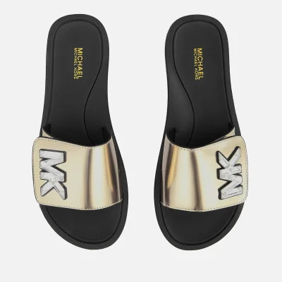 MICHAEL MICHAEL KORS Women's MK Slide Sandals - Pale Gold