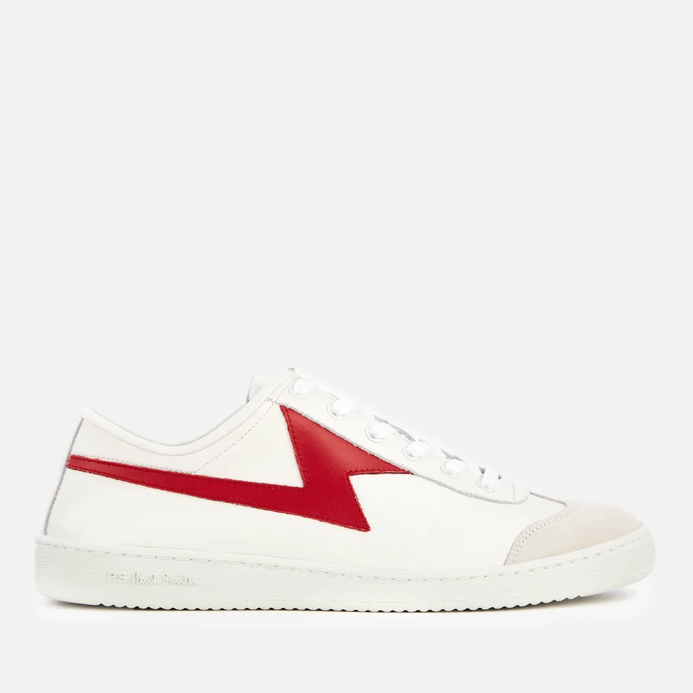PS Paul Smith Men's Ziggy Leather Lightning Trainers - White/Red Image 1