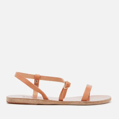 Ancient Greek Sandals Women's Niove Leather Barely There Sandals - Natural