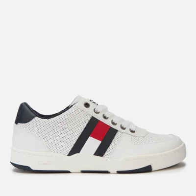 Tommy Jeans Men's Lifestyle Leather Basket Trainers - White
