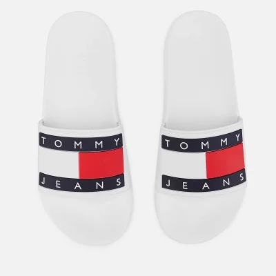 Tommy Jeans Women's Flag Pool Slide Sandals - White
