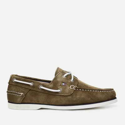 Tommy Hilfiger Men's Classic Suede Boat Shoes - Olive Night
