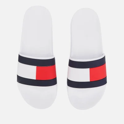 Tommy Hilfiger Men's Essential Flag Pool Slide Sandals - White