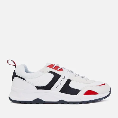 Tommy Hilfiger Men's Fashion Mix Chunky Runner Style Trainers - Red/White/Blue