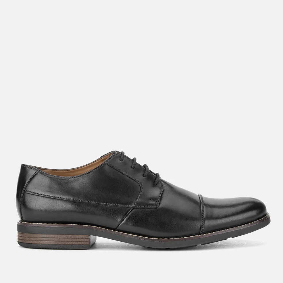 Clarks Men's Becken Cap Leather Derby Shoes - Black Image 1