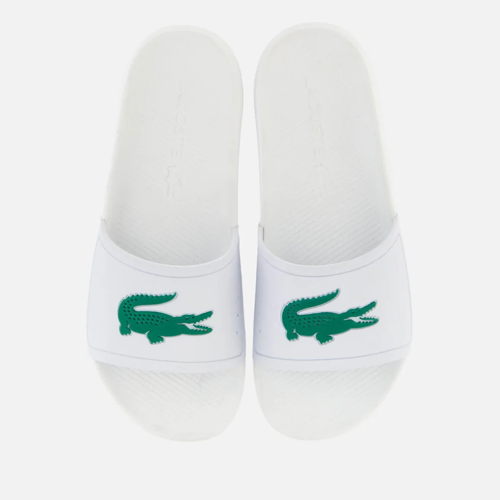 Lacoste Men's Croco Slide 119 1 Sandals - White/Green Image 1