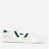 Lacoste Men's Sideline 119 3 Leather Trainers - Off White/Green - Image 1