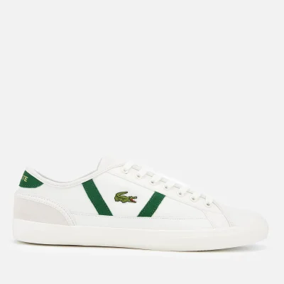 Lacoste Men's Sideline 119 3 Leather Trainers - Off White/Green