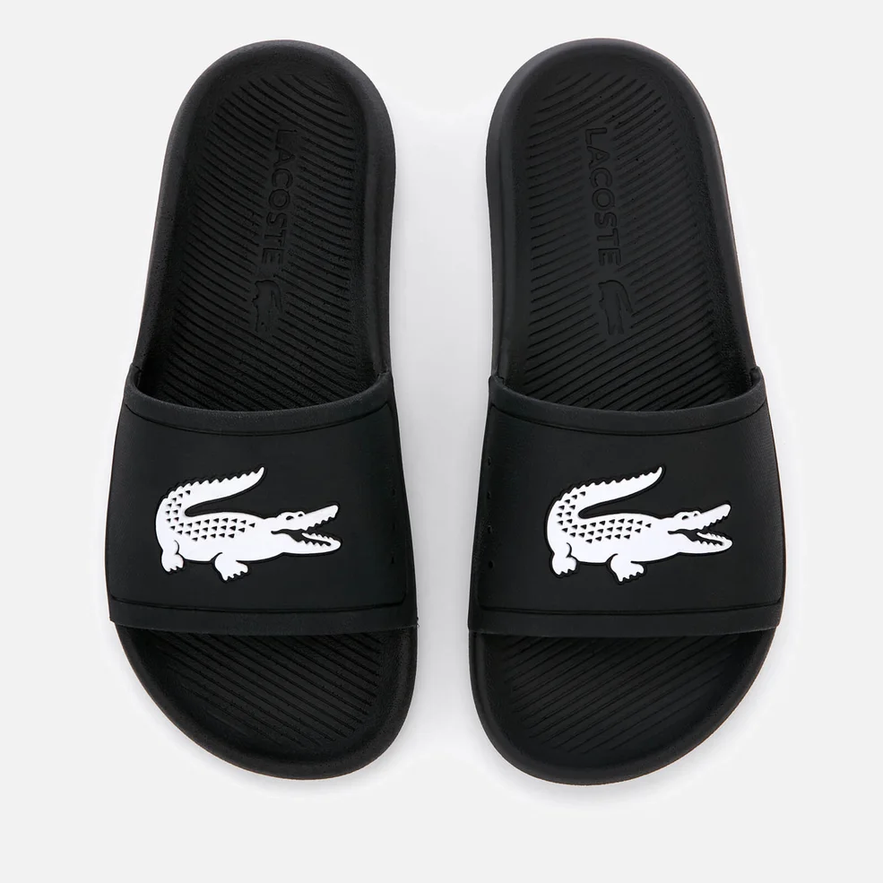 Lacoste Women's Croco Slide 119 3 Sandals - Black/White Image 1