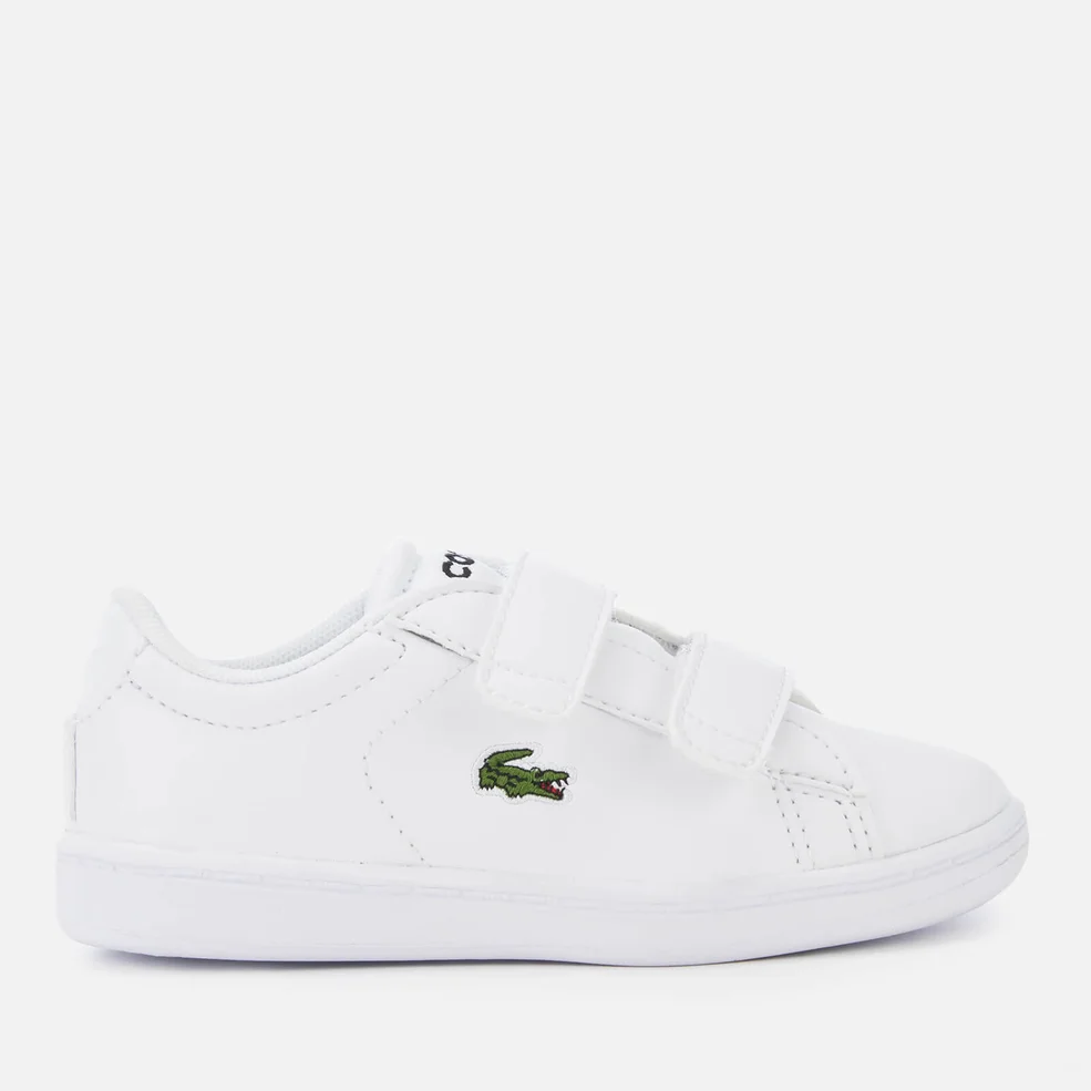 Lacoste Toddler's Carnaby Evo 119 7 Velcro Low Top Trainers - White/White Image 1