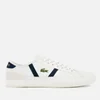Lacoste Men's Sideline 119 3 Leather Trainers - Off White/Navy - Image 1