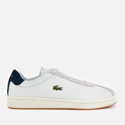 Lacoste Men's Masters 119 3 Leather/Suede Trainers - Off White/Navy
