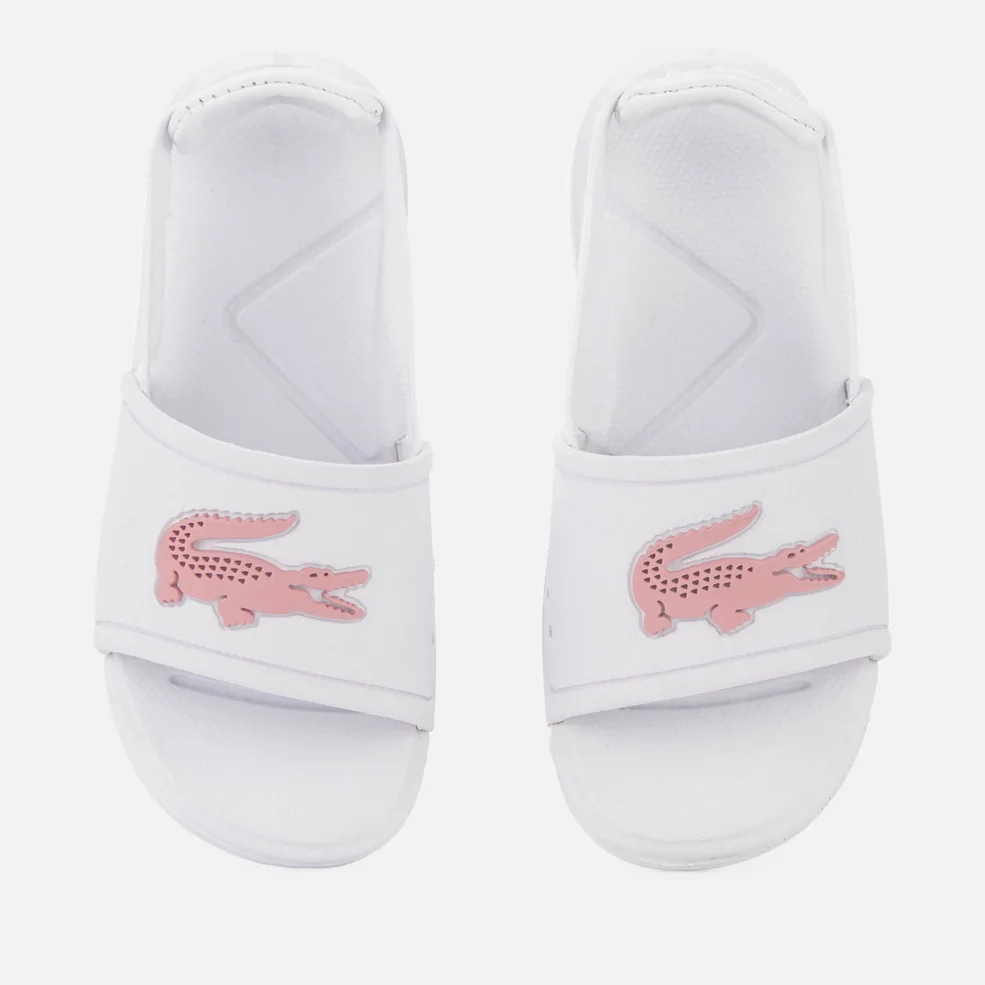 Lacoste Toddler's L.30 Slide 119 2 Sandals - White/Light Pink Image 1