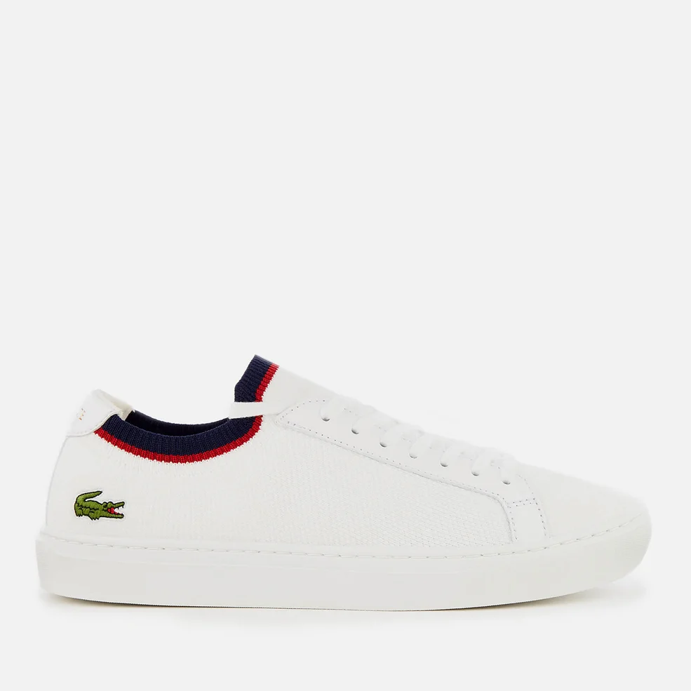 Lacoste Men's La Piquée 119 1 Knitted Cupsole Trainers - White/Navy/Red Image 1