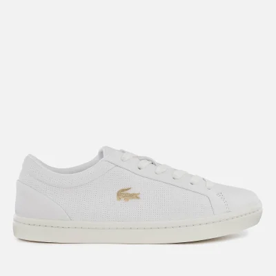 Lacoste Women's Straightset 119 2 Leather Cupsole Trainers - White/Off White
