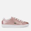 Lacoste Kids' Carnaby Evo 119 6 Low Top Trainers - Pink/White - Image 1