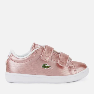 Lacoste Toddler's Carnaby Evo 119 6 Velcro Low Top Trainers - Pink/White