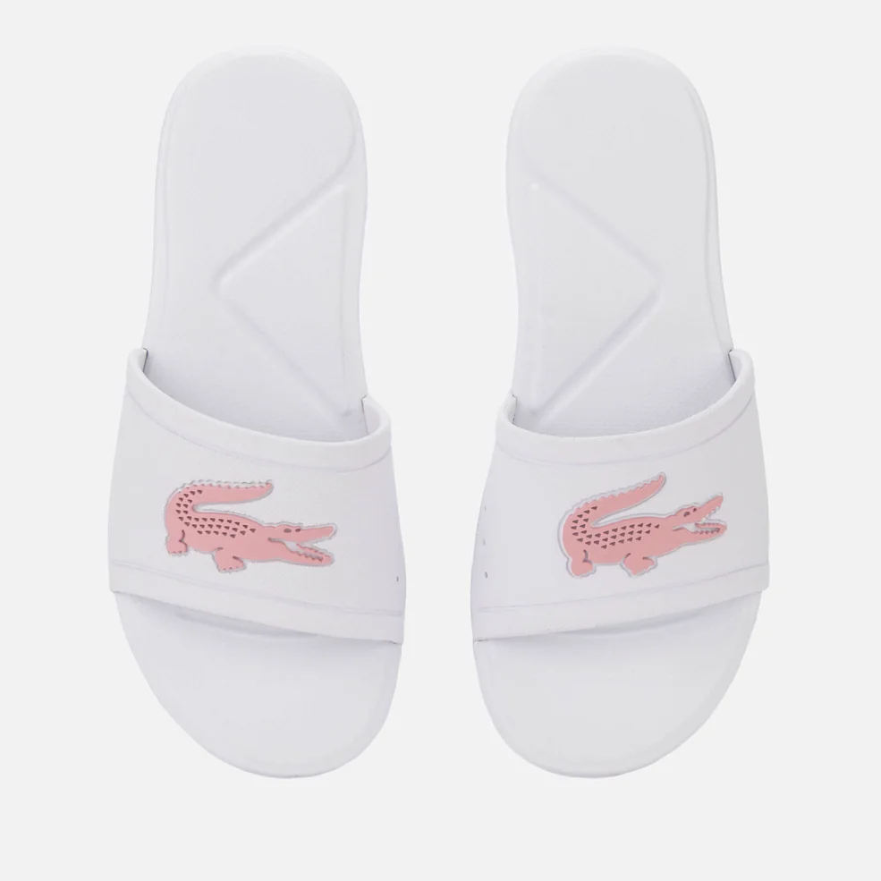 Lacoste Kids' L.30 Slide 119 2 Sandals - White/Light Pink Image 1