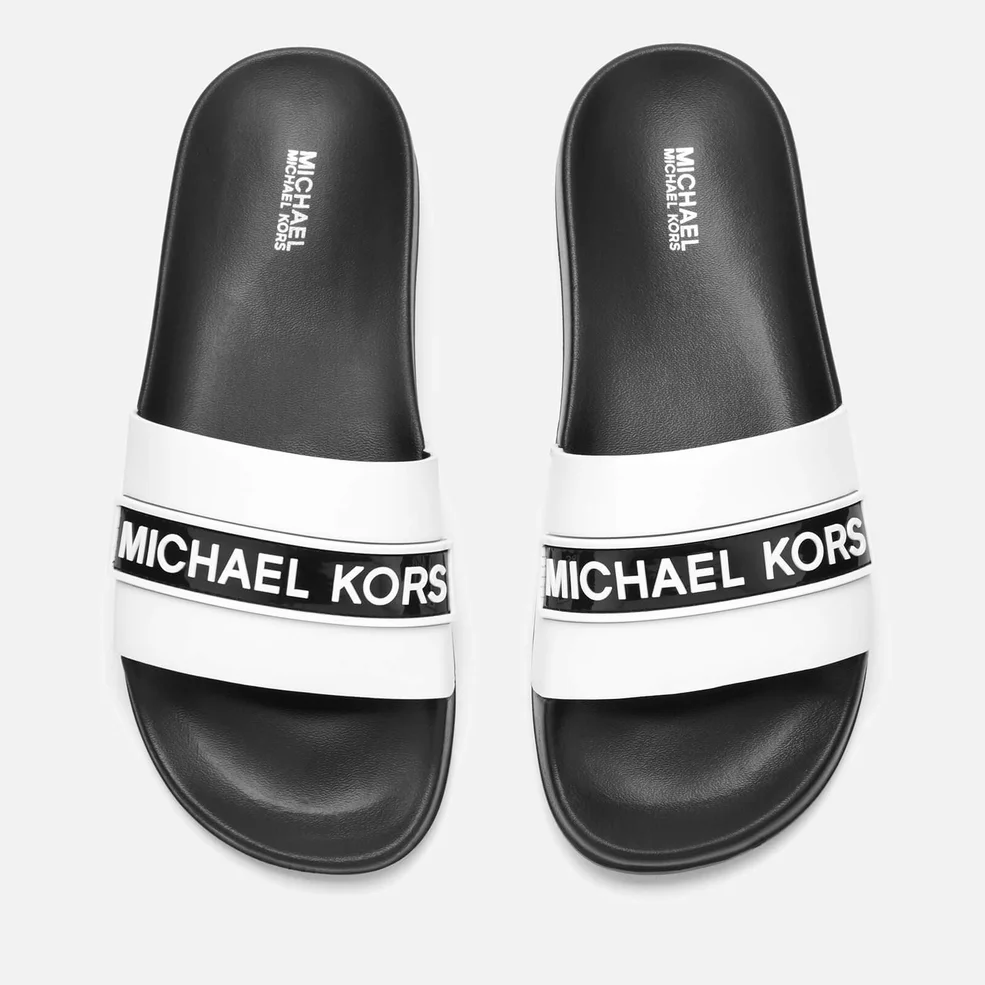 MICHAEL MICHAEL KORS Women's Demi Slide Sandals - Optic White/Black Image 1