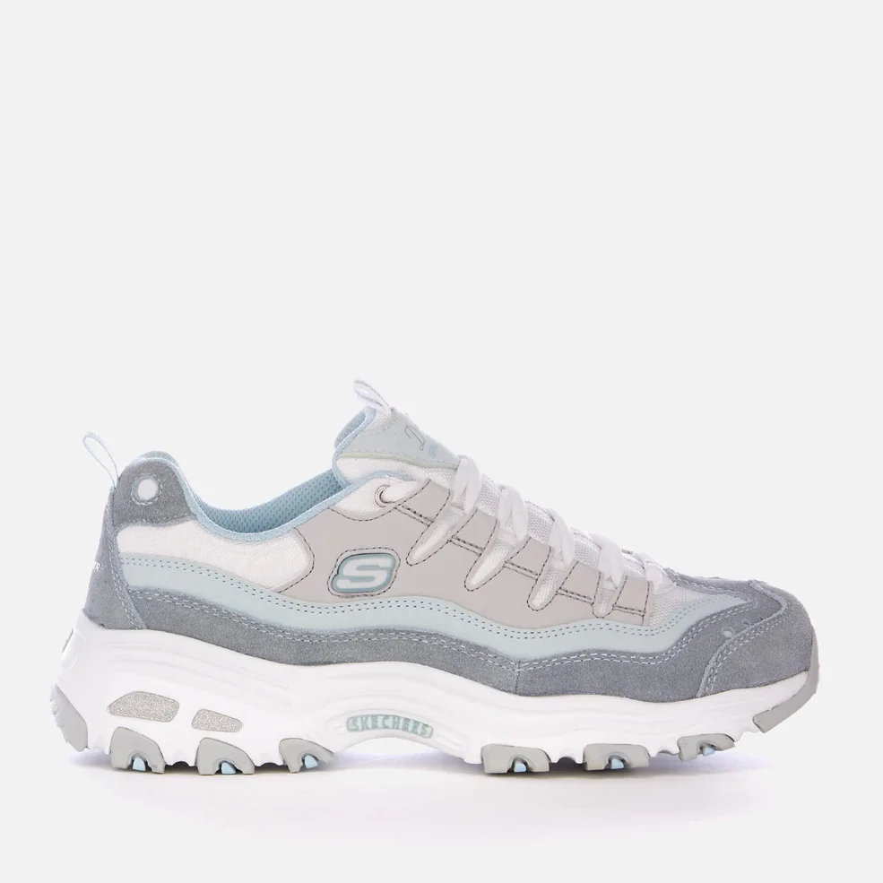 Skechers Women's D'Lites Sure Thing Trainers - Blue/Grey/White Image 1