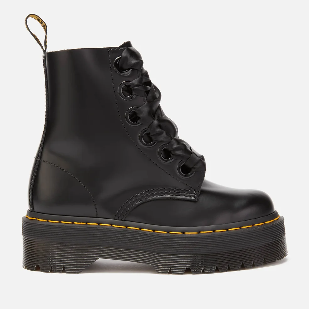Dr. Martens Women's Molly Buttero Leather 6-Eye Boots - Black Image 1
