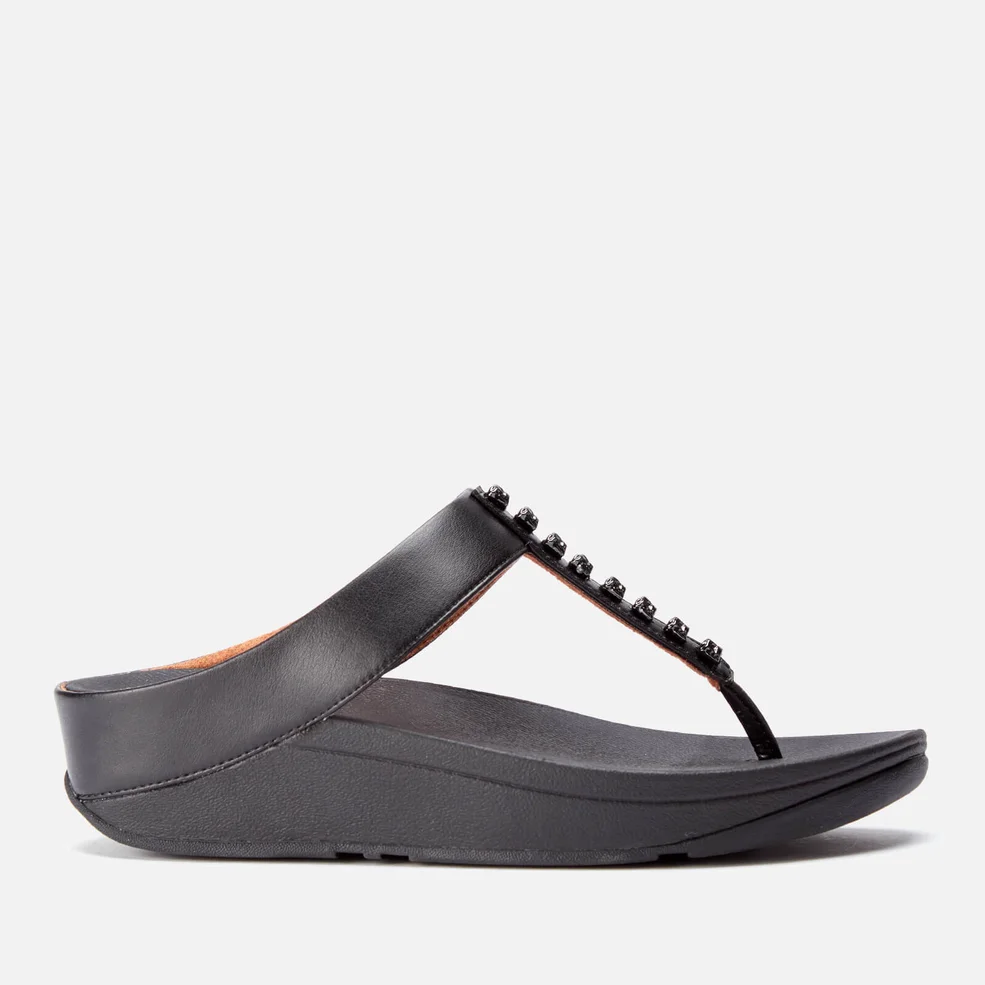 FitFlop Women's Fino Treasure Toe Post Sandals - Black Image 1