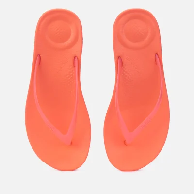 FitFlop Women's iQushion Pearlised Flip Flops - Hot Coral