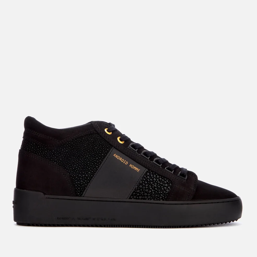 Android Homme Men's Propulsion Mid Geo Stingray Suede Trainers - Carbon Black Image 1