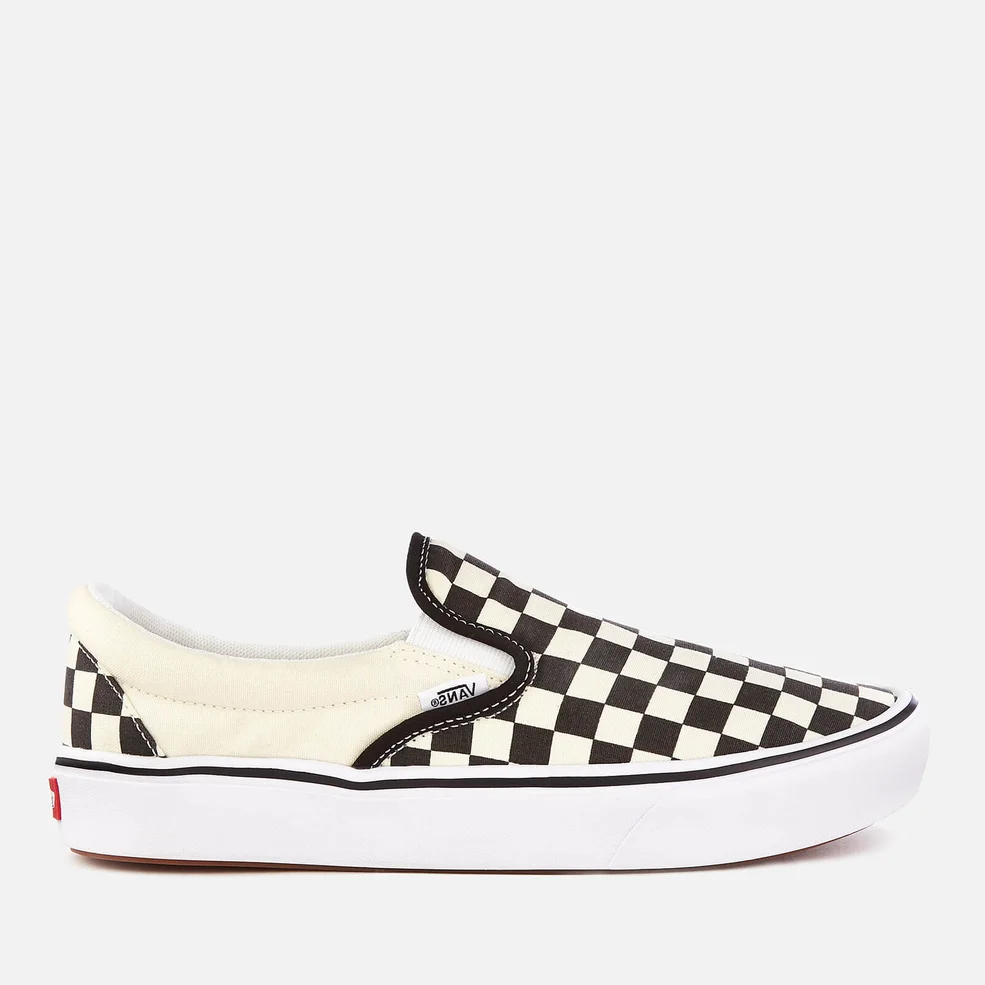 Vans ComfyCush Classic Slip-On Trainers - Checkerboard/True White Image 1