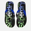 Superdry Men's Scuba Faded Logo Flip Flops - Black/Cobalt/Fluro Green - Image 1