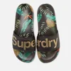 Superdry Women's Beach Slide Sandals - Black/Pineapple Aop - Image 1