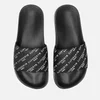 Superdry Women's Emboss Pool Slide Sandals - Black/White Repeat - Image 1