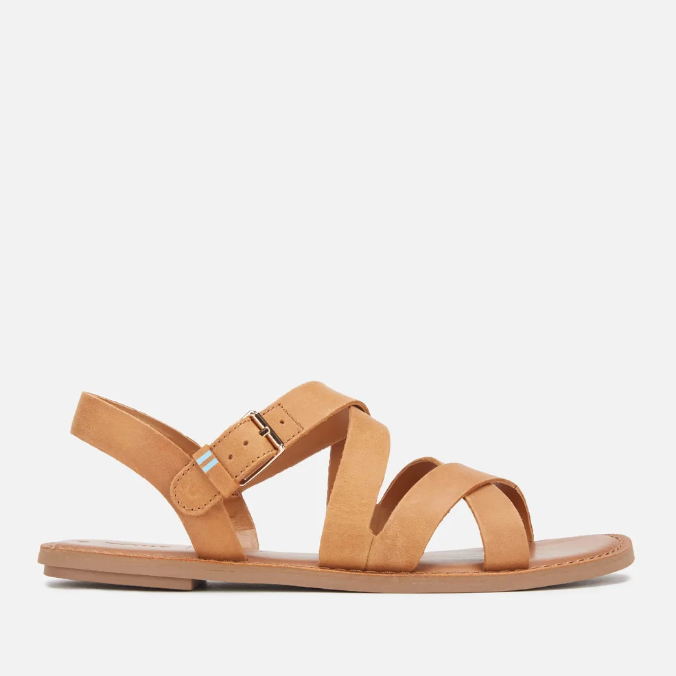 TOMS Women's Sicily Leather Strappy Sandals - Natural Image 1