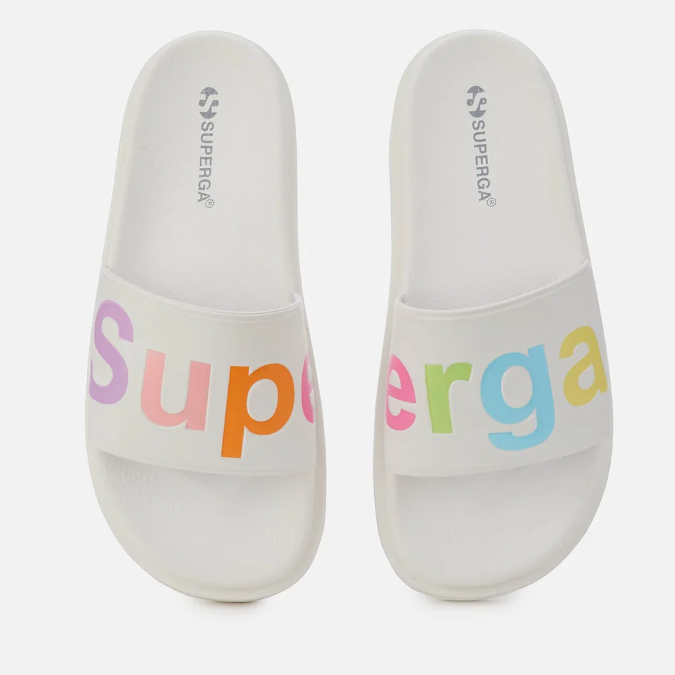 Superga Women's 1919 Puw Slide Sandals - White/Multi Image 1