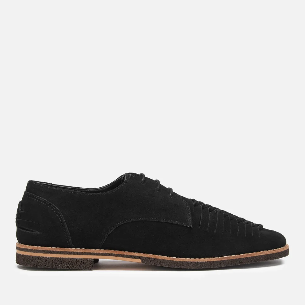 Hudson London Men's Chatra Woven Suede Derby Shoes - Black Image 1