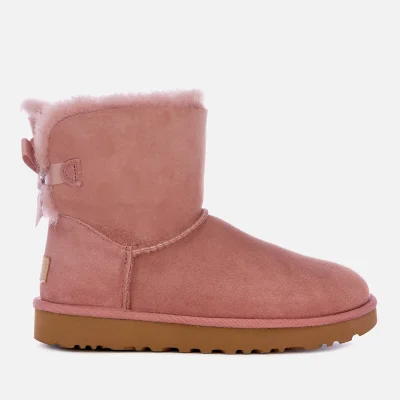 UGG Women's Mini Bailey Bow II Sheepskin Boots - Pink Dawn