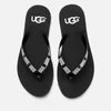 UGG Women's Simi Graphic Flip Flops - Black - Image 1
