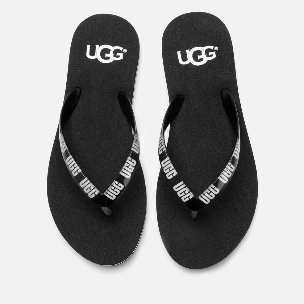 UGG Women's Simi Graphic Flip Flops - Black Image 1