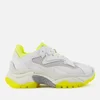 Ash Women's Addict Chunky Runner Style Trainers - White/Fluo Yellow - Image 1