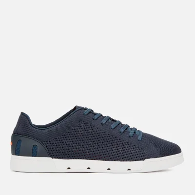 SWIMS Men's Breeze Tennis Knit Trainers - Navy/White