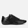 BOSS Men's Racing Leather Low Profile Trainers - Black - Image 1