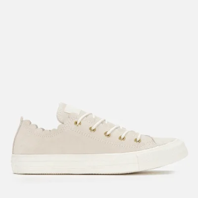Converse Women's Chuck Taylor All Star Scalloped Edge Ox Trainers - Egret/Gold