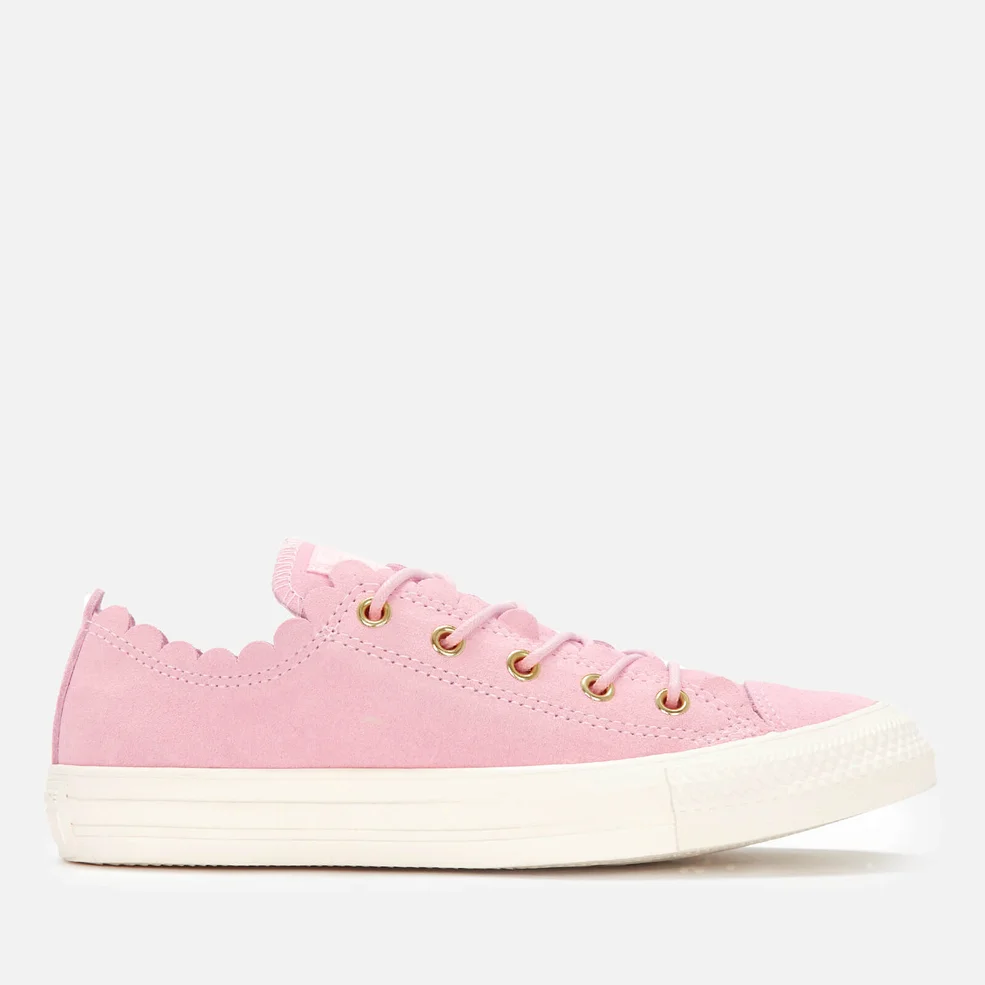Converse Women's Chuck Taylor All Star Scalloped Edge Ox Trainers - Pink Foam/Gold/Egret Image 1