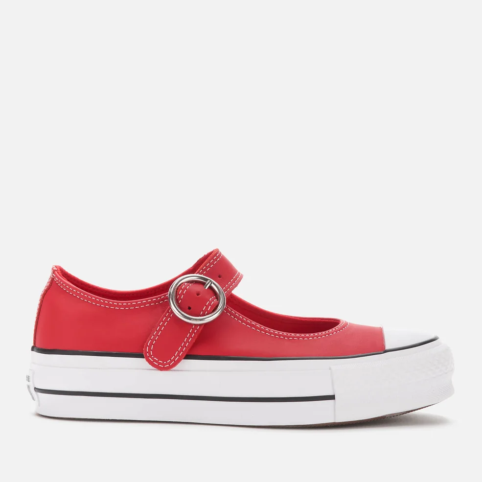 Converse Women's Chuck Taylor All Star Mary Jane Ox Flats - Enamel Red/Black/White Image 1