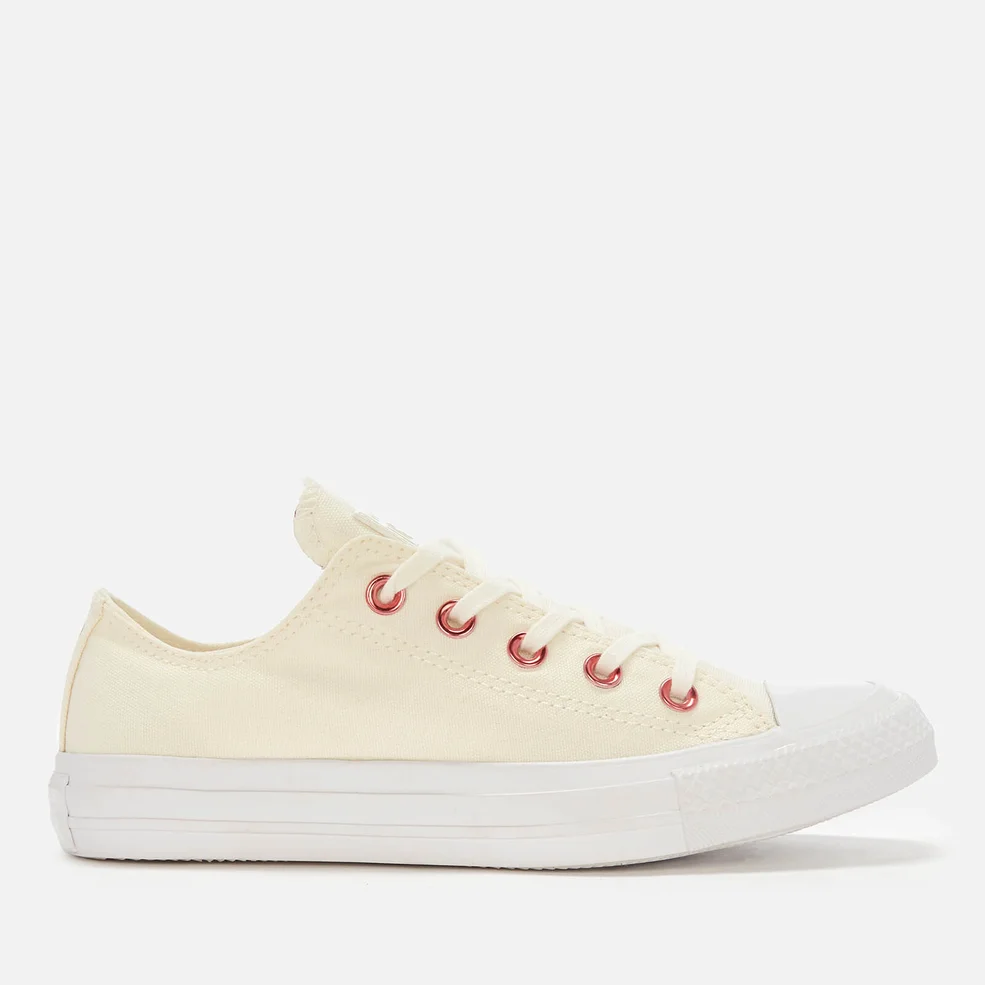 Converse Women's Chuck Taylor All Star Ox Trainers - Egret/Rhubarb/White Image 1