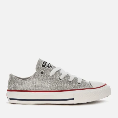 Converse Kids' Chuck Taylor All Star Ox Trainers - Mouse/Enamel Red/White