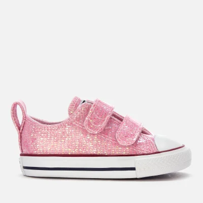 Converse Toddlers' Chuck Taylor All Star 2 Velcro Ox Trainers - Pink Foam/Enamel Red/White