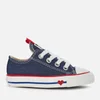 Converse Toddlers' Chuck Taylor All Star Ox Trainers - Navy/Enamel Red/Blue - Image 1