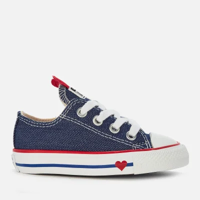 Converse Toddlers' Chuck Taylor All Star Ox Trainers - Navy/Enamel Red/Blue